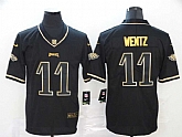 Nike Eagles 11 Carson Wentz Black Gold Throwback Vapor Untouchable Limited Jersey,baseball caps,new era cap wholesale,wholesale hats